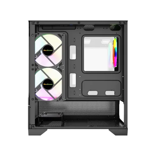 MaxGreen 350 Mid-Tower M-ATX Gaming Case With 3 ARGB Fan