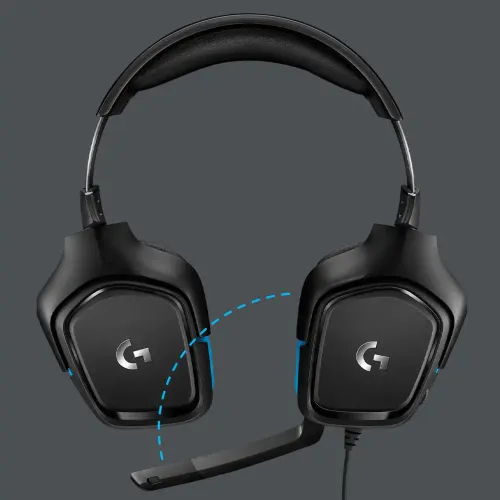 Logitech G431 7.1 Surround Sound Gaming Headphone Black
