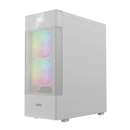 Gamdias AURA GC5 ELITE WH ARGB ATX Mid-Tower Gaming Casing With Digital Display