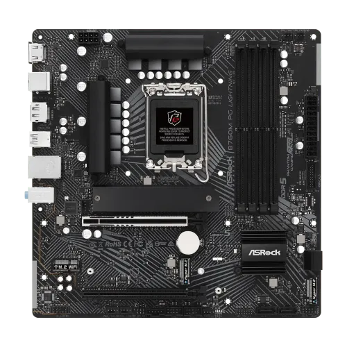 ASRock B760M PG Lightning DDR5 14th, 13th and 12th Gen Micro ATX Motherboard