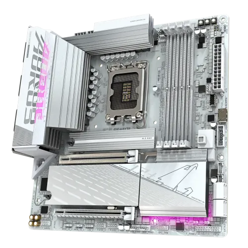 GIGABYTE B860M AORUS ELITE WIFI6E ICE LGA1851 Micro ATX Motherboard