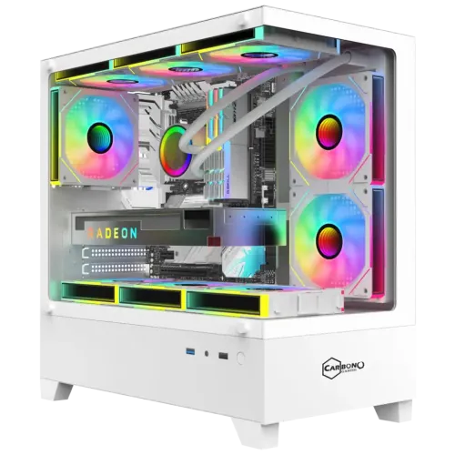 Carbono CG360TB White M-ATX Mid Tower Gaming Casing