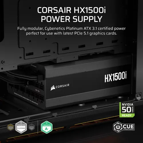 Corsair RM1000e 1000W 80 Plus Gold Fully Modular ATX 3.1 and PCIe 5.1 Power Supply (NA)