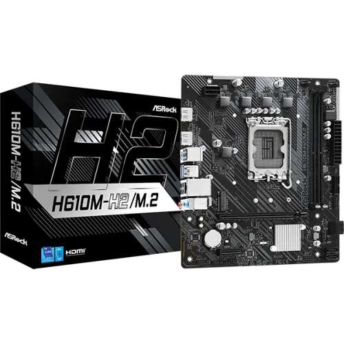 ASROCK H610M-H2/M.2 14th, 13th and 12th Gen mATX DDR4 Motherboard