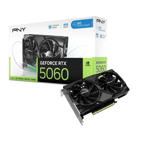 PNY GeForce RTX 5060 8GB OC Dual Fan GDDR7 Graphics Card