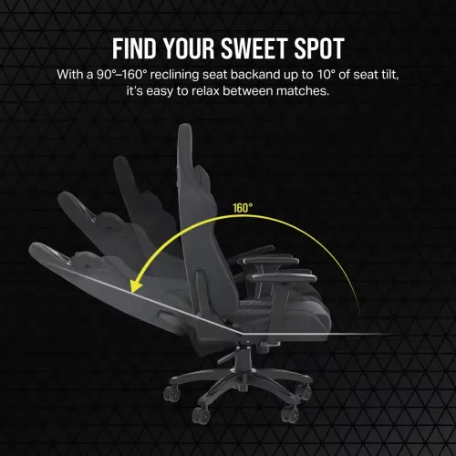 Corsair TC100 RELAXED Fabric Gaming Chair Grey