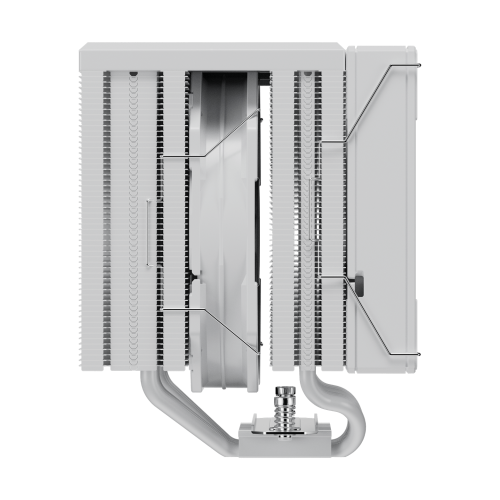 upHere UE2TC6 ARGB Dual Tower Air CPU Cooler